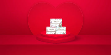 Heart shape on a red background with maeves ultimate bundle 
