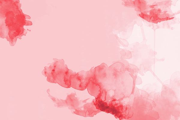 Abstract graphic with a pink background and red and white 