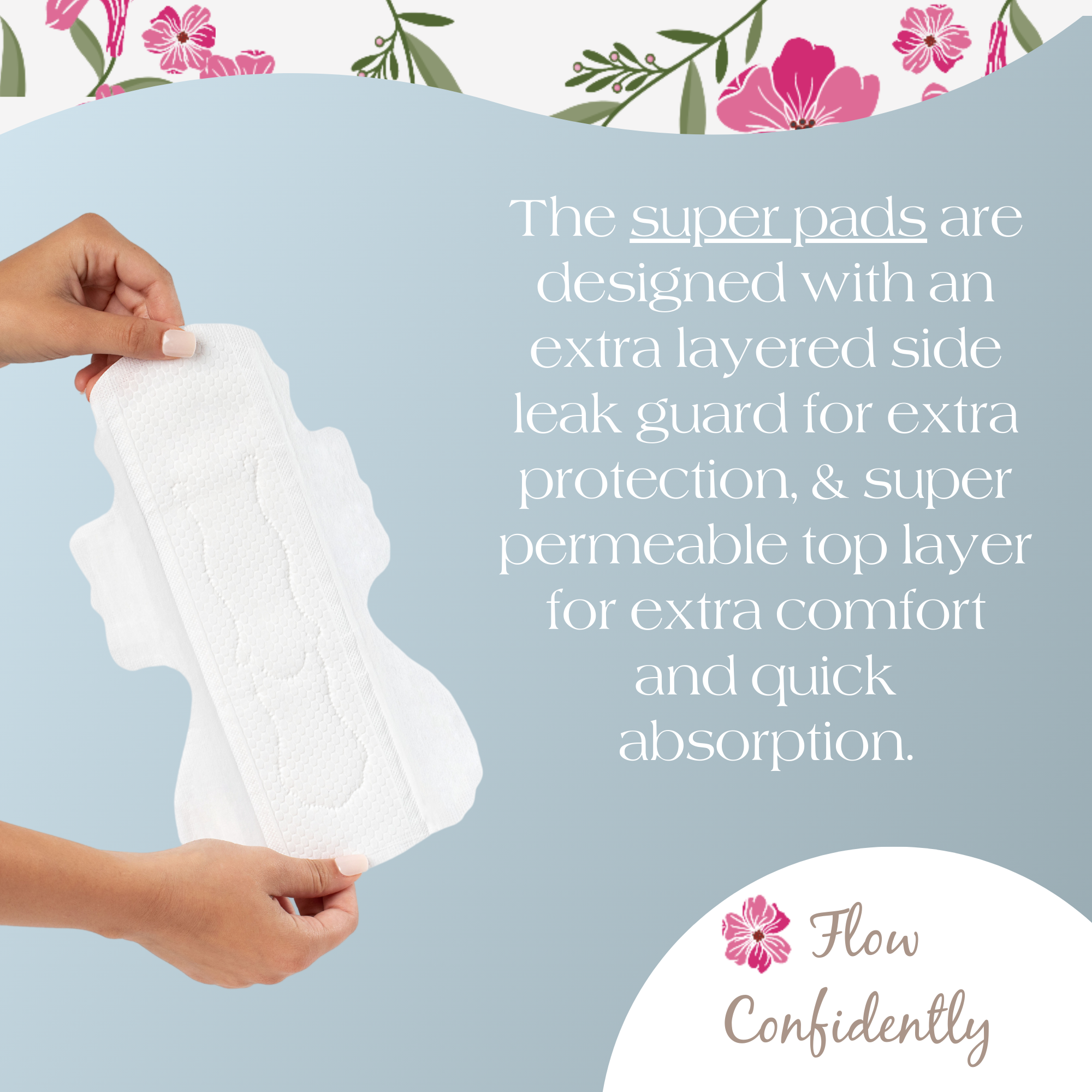 Maeves Super Pads + Wings | 20ct | Ultra-Thin, Organic, Renewable, Silky Smooth & Chemical-Free Protection
