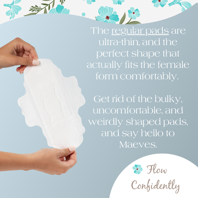 Regular Flow Bundle - Regular + Super Pads (2 Sizes) - Organic, Ultra-Thin, Renewable Fibres, Silky Smooth, Protects Body & Skin